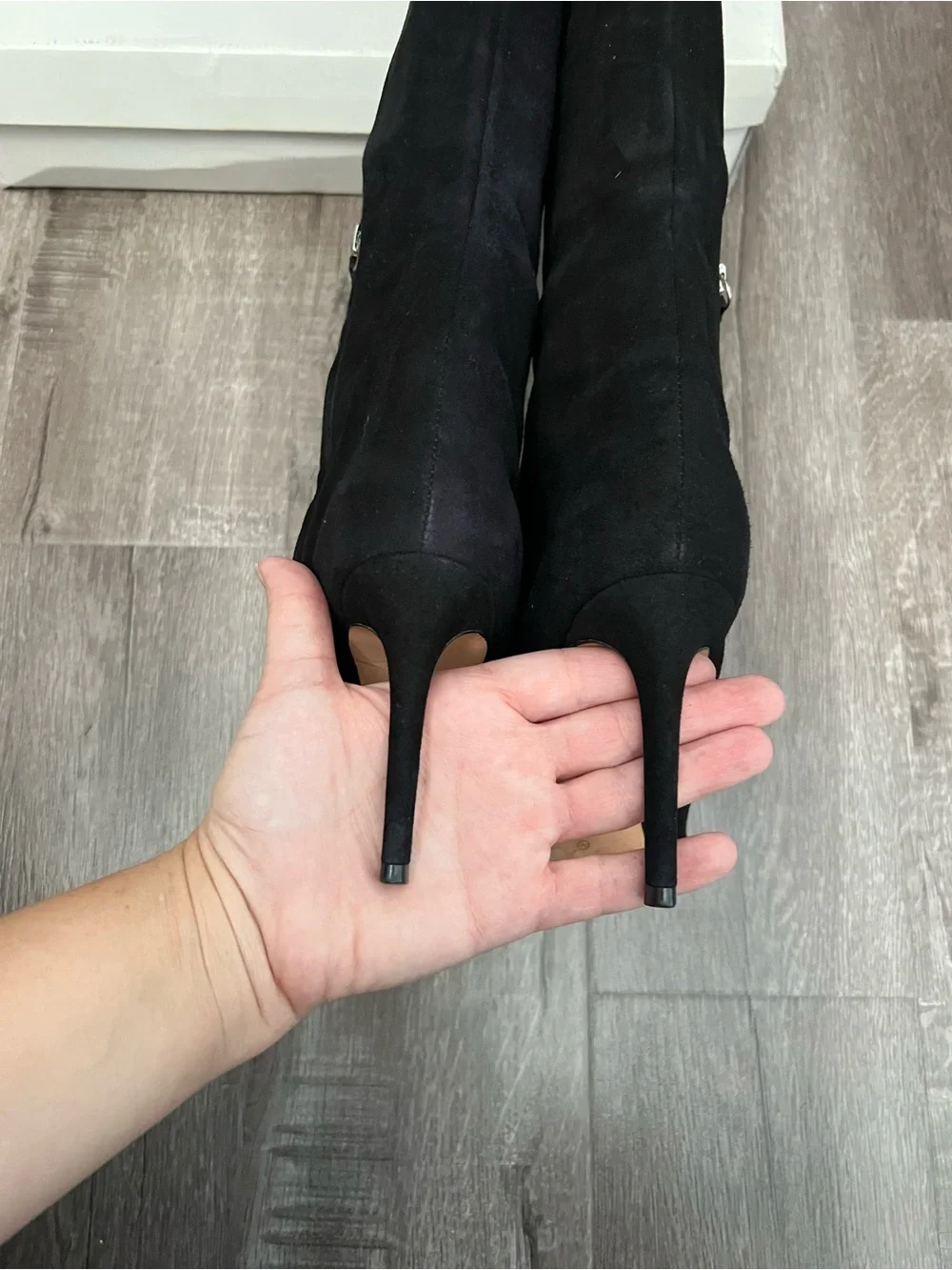 Schulz Over-the-Knee Pointed-Toe Black Suede Boots- ALMOST NEW!!!